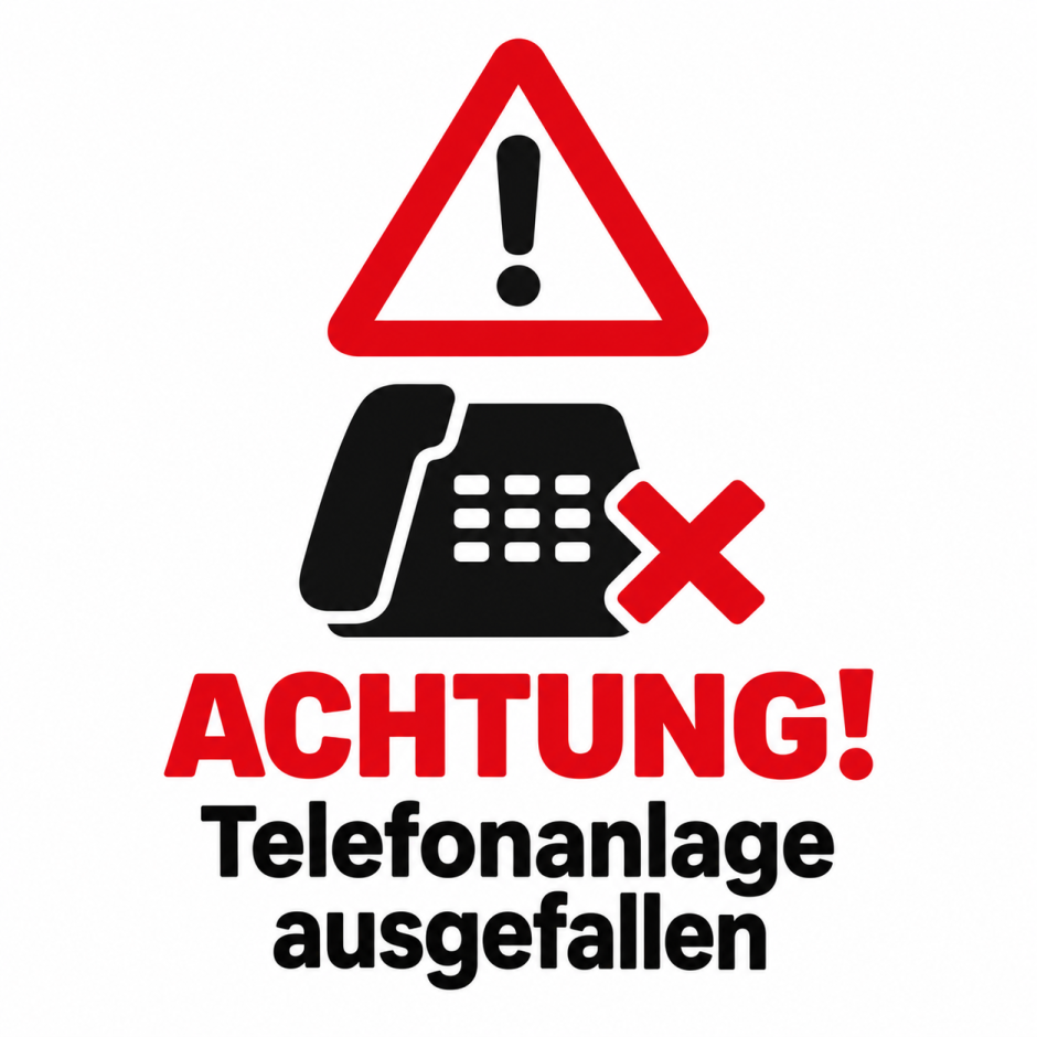 Achtung, Ausfall, Telefonanlage